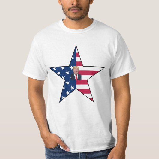 Donald J. Trump~ President~ US Flag~ Star ~ MAGA~ T-shirt (Voorkant)