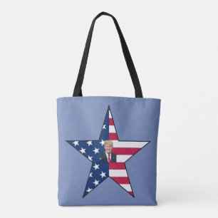 Donald J. Trump~ President~ US Flag Star ~ MAGA ~ Tote Bag