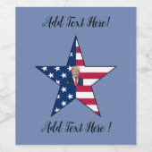 Donald J. Trump ~ President~ US Flag~ Star ~ MAGA! Wijn Etiket (Enkel label)