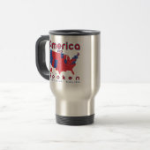 Donald J. Trump Wins Red White Blue Coffee Cup Mok (Voorkant links)