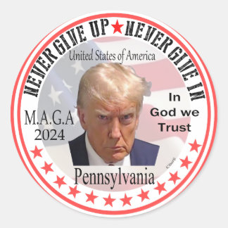 Donald John Trump voor President Ronde Sticker