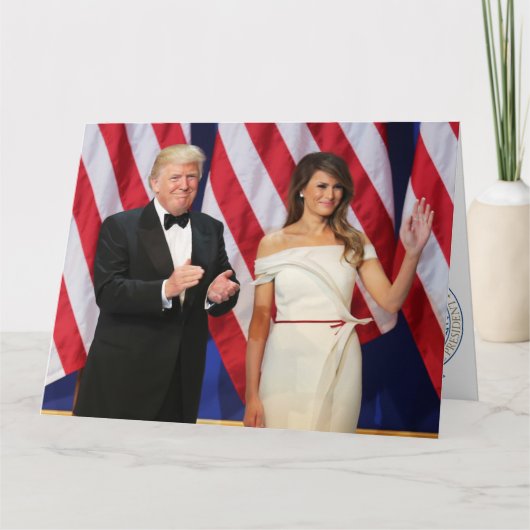 Donald & Melania Trump bij de opening Kaart (Voorkant)