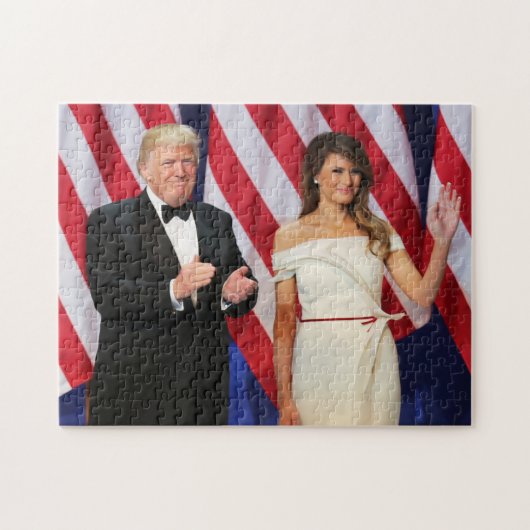 Donald & Melania Trump bij de opening Legpuzzel (Horizontaal)