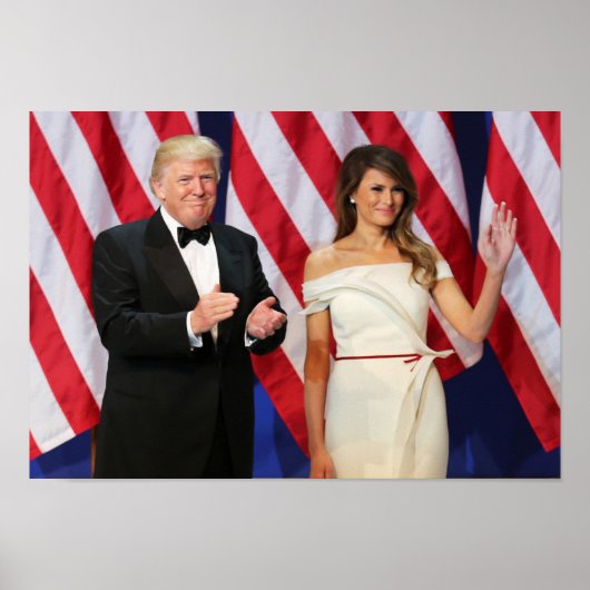 Donald & Melania Trump bij de opening Poster (Voorkant)