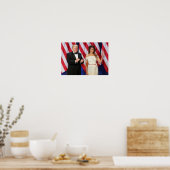 Donald & Melania Trump bij de opening Poster (Keuken)