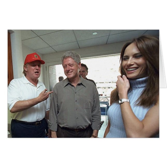 Donald & Melania Trump & Bill Clinton (Voorkant Horizontaal)
