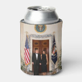 Donald & Melania Trump's kerstwitte huis Blikjeskoeler (Blikje Voorkant)