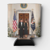 Donald & Melania Trump's kerstwitte huis Blikjeskoeler (Voorkant)