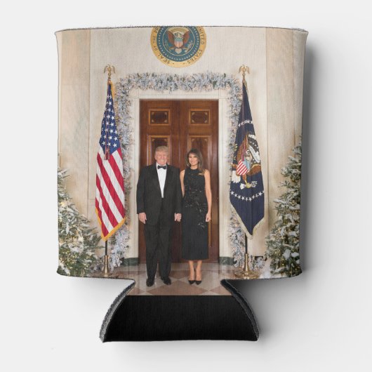 Donald & Melania Trump's kerstwitte huis Blikjeskoeler (Voorkant)