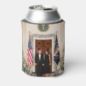 Donald & Melania Trump's kerstwitte huis Blikjeskoeler (Blikje Achterkant)