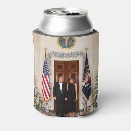 Donald & Melania Trump's kerstwitte huis Blikjeskoeler (Blikje Achterkant)