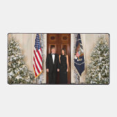 Donald & Melania Trump's kerstwitte huis Bureaumat (Voorkant)