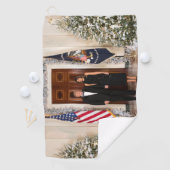 Donald & Melania Trump's kerstwitte huis Golfhanddoek (Insitu)