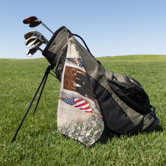 Donald & Melania Trump's kerstwitte huis Golfhanddoek (Groen)