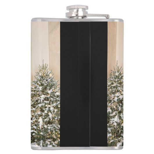 Donald & Melania Trump's kerstwitte huis Heupfles (Achterkant)