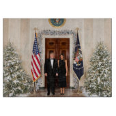 Donald & Melania Trump's kerstwitte huis Snijplank (Voorkant)