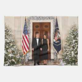 Donald & Melania Trump's kerstwitte huis Theedoek