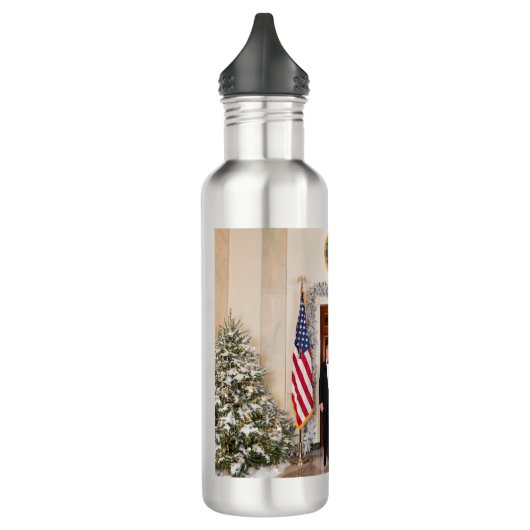 Donald & Melania Trump's kerstwitte huis Waterfles (Links)