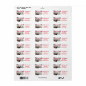 Donald & Melania: "Vrolijk kerstfeest" Etiket (Full Sheet)