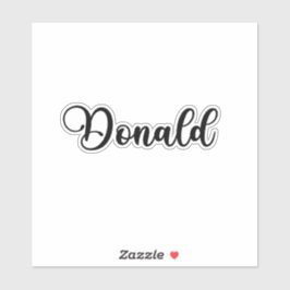 Donald Naam - Handgeschreven kalligrafie Sticker