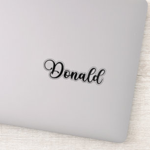 Donald Naam - Handgeschreven kalligrafie Sticker