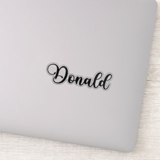 Donald Naam - Handgeschreven kalligrafie Sticker