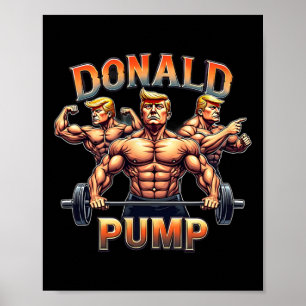 Donald Pomp Grappige Spier Gym Meme Poster