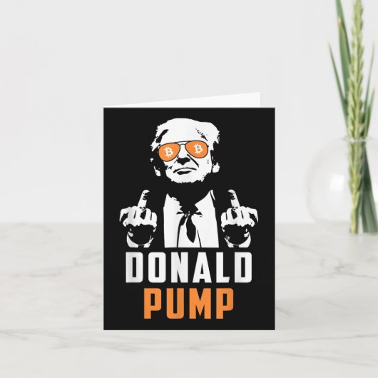 Donald Pump Bitcoin Funny Trump 2024 Crypto Kaart (Voorkant)