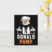Donald Pump Bitcoin Funny Trump 2024 Crypto Kaart (Gele Bloem)