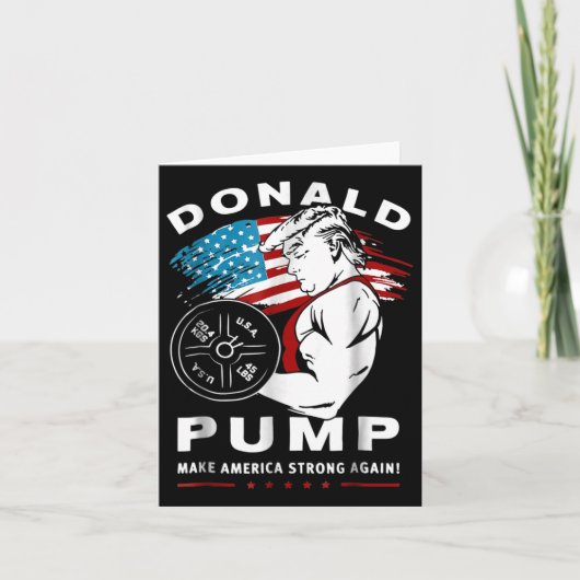 Donald Pump Make America Strong Again Kaart (Voorkant)