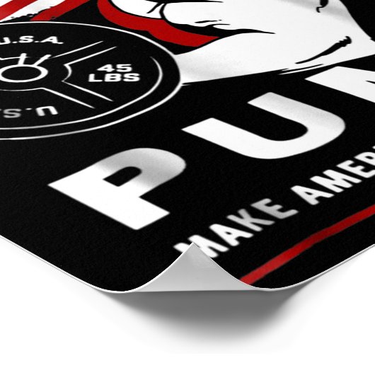 Donald Pump Make America Strong Again Poster (Hoek)