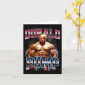 Donald Pump Meme Funny Kaart (Gele Bloem)