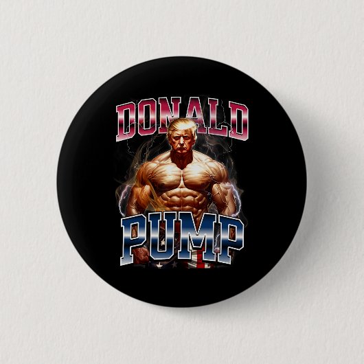Donald Pump Meme Funny Ronde Button 5,7 Cm (Voorkant)