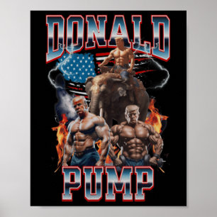 Donald Pump Trump Gym Pump Hoesje Poster