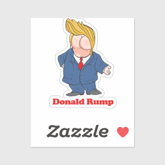 Donald Rump - Anti-Trump Design - Politiek -.p Sticker (Vel)