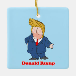 Donald Rump Anti Trump Keramisch Ornament