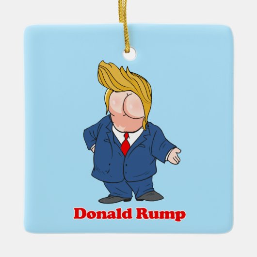 Donald Rump Anti Trump Keramisch Ornament (Voorkant)