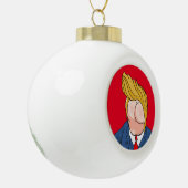 Donald Rump Anti Trump Keramische Bal Ornament (Links)