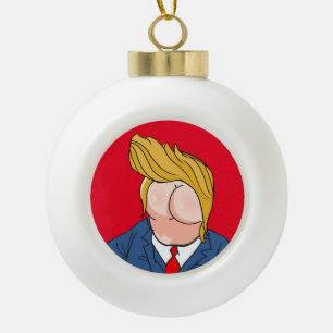 Donald Rump Anti Trump Keramische Bal Ornament