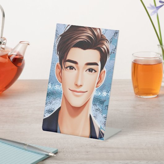 Donald. tekenontwerp met animatie reclamebord met voetstuk (Insitu)