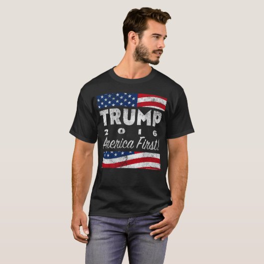  Donald Trump 2016 America First T-shirt (Voorkant volledig)