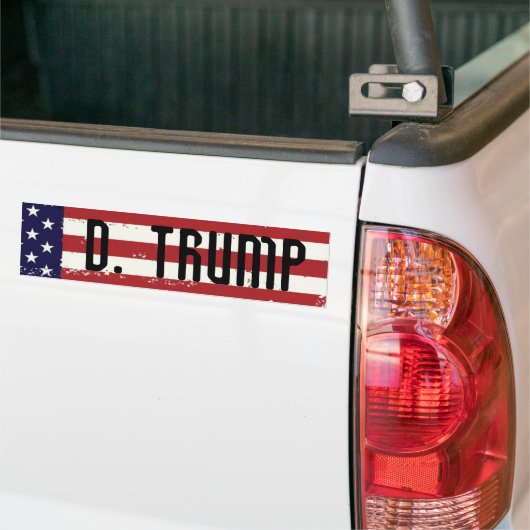 Donald Trump 2016 American Flag Bumpersticker (Op Truck)