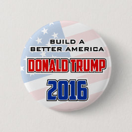 Donald Trump 2016 Bouw een beter Amerika Ronde Button 5,7 Cm