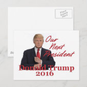 Donald TRUMP 2016 Briefkaart (Voorkant / Achterkant)