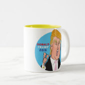 Donald Trump 2016 Cartoon Koffie Mok (Voorkant rechts)