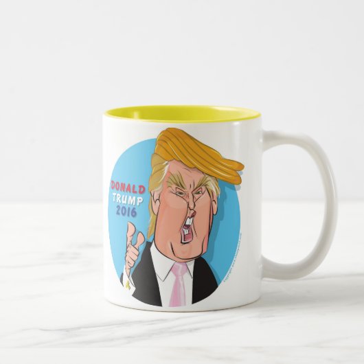 Donald Trump 2016 Cartoon Koffie Mok (Rechts)