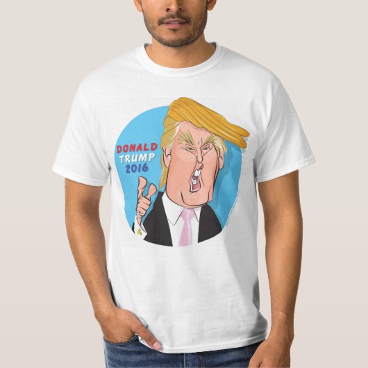 Donald Trump 2016 Cartoon shirt (Voorkant)