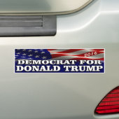 Donald Trump 2016 Democraat Bumpersticker (Op auto)