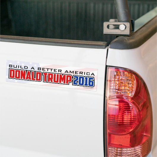 Donald Trump 2016 - Een beter Amerika bouwen Bumpersticker (Op Truck)