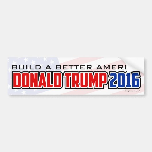 Donald Trump 2016 - Een beter Amerika bouwen Bumpersticker (Voorkant)